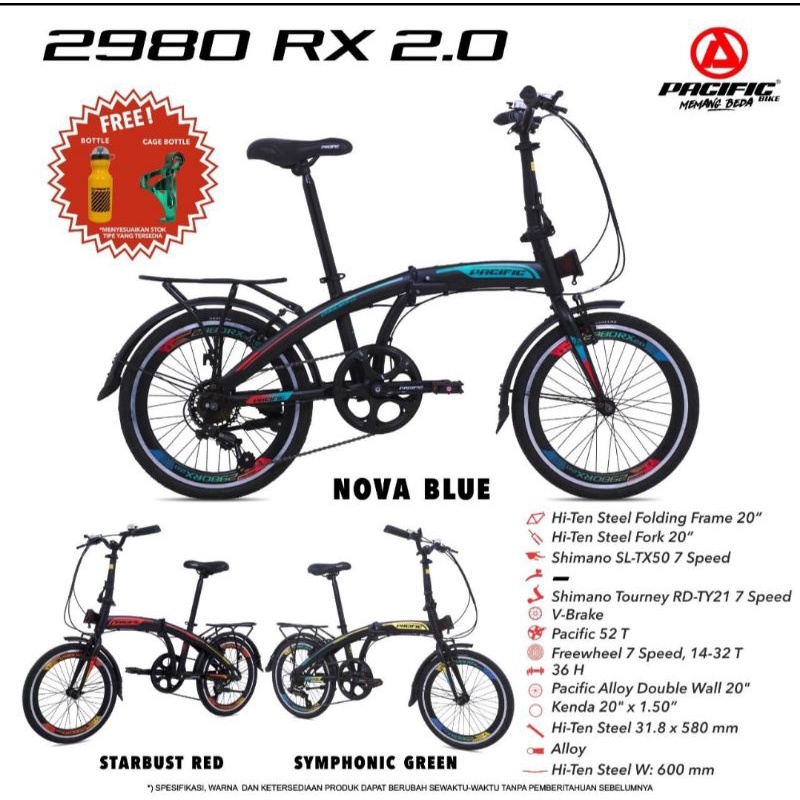 Jual Sepeda lipat 20 inch Pacific 2980 RX 2.0 | Shopee Indonesia