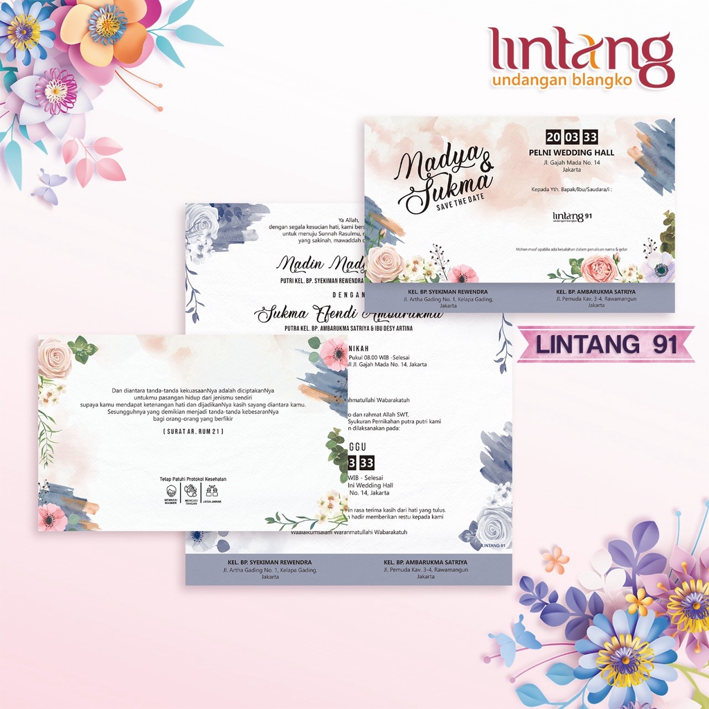 Jual Lintang Blanko Undangan Blangko Undangan Undangan Murah