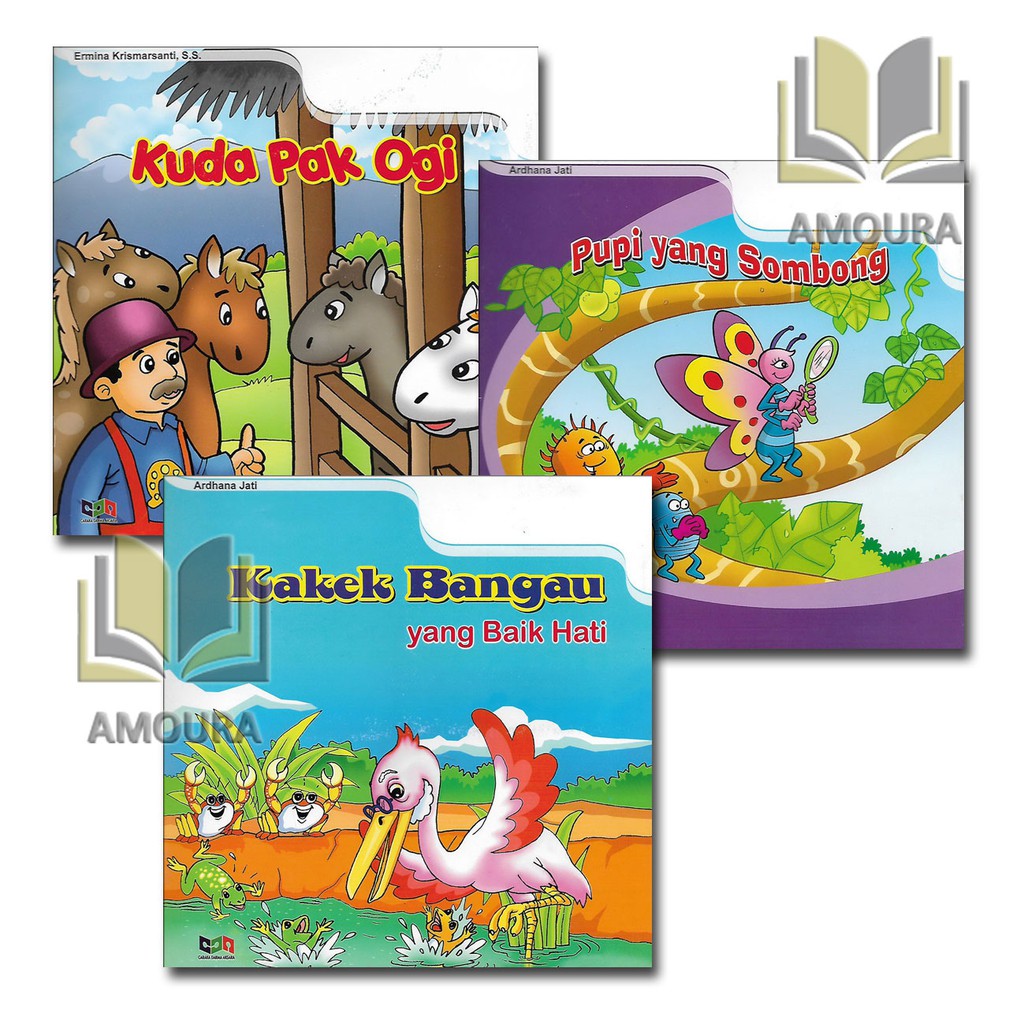 Jual Buku Cerita Binatang Fabel Anak Bergambar Warna Kertas Matt Paper