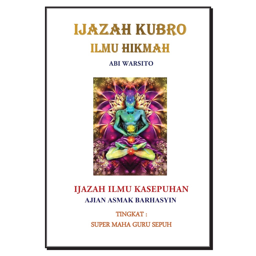 Jual Ijazah Kubro Ilmu Hikmah Maha Guru Sabdo Dadi Asma Ajian Barhasyin Shopee Indonesia