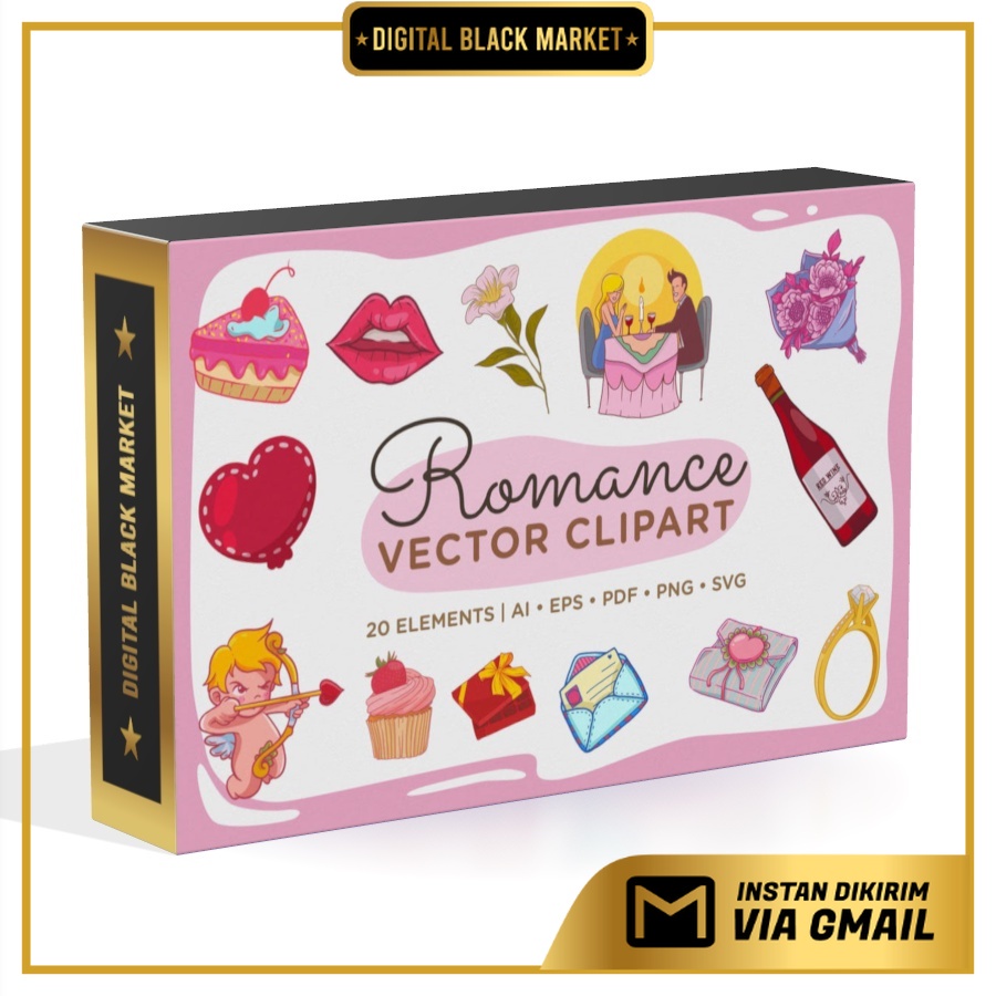 Jual Romance Vector Clipart Pack - Vector Designs | Shopee Indonesia