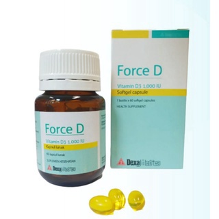 Jual FORCE D VITAMIN D 1000 MG BOTOL ISI 60 KAPSUL / vitamin dan ...