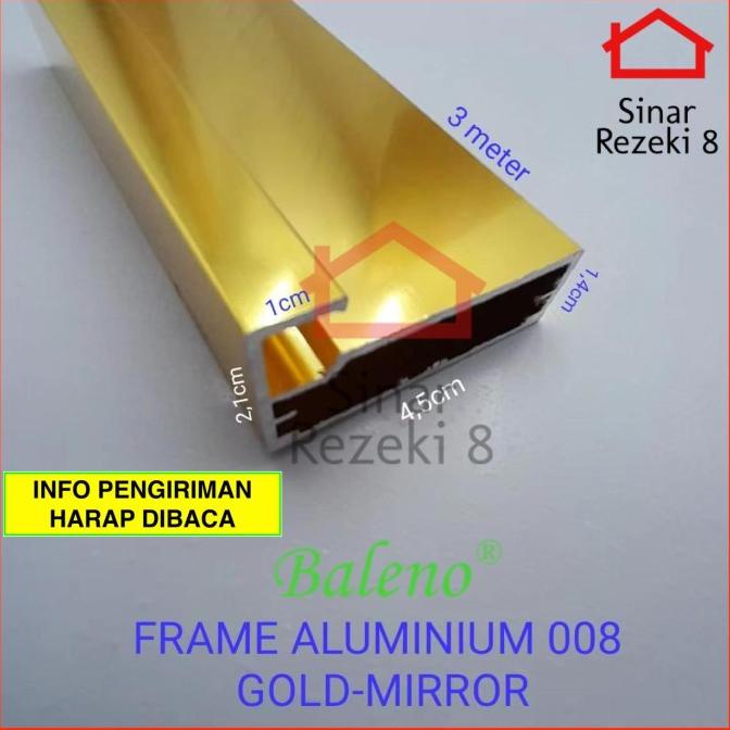 Jual Frame Gold Mirror Fa 128 Profil Handle Bingkai Aluminium Kaca