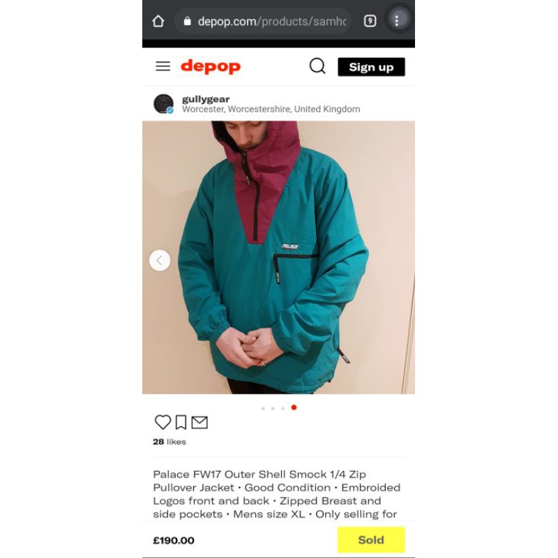 Jual jacket PALACE outer shell smock original | Shopee Indonesia