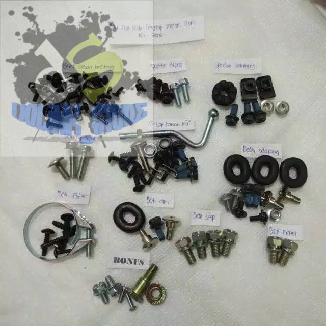 Jual Baut Lengkap Full Set Body Honda Supra X Supra Fit Cc