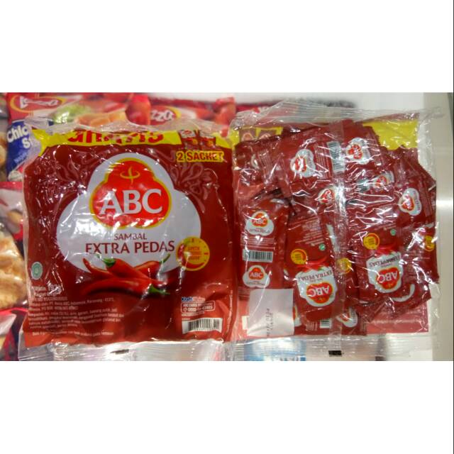 Jual Abc Sambal Extra Pedas Sachet Isi 20pcs Shopee Indonesia