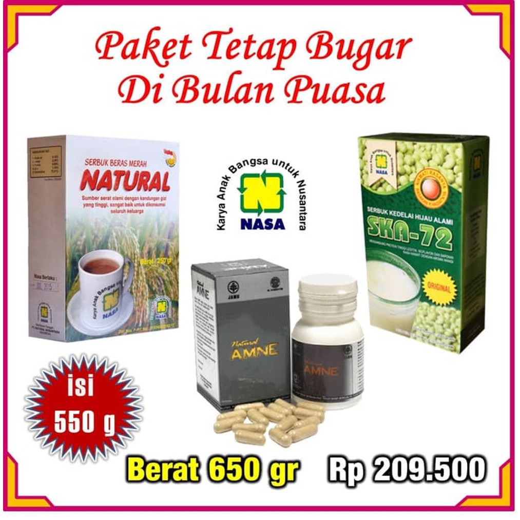 Jual Dijual PAKET TETAP BUGAR KETIKA SEDANG PUASA AMNE SERBUK BERAS