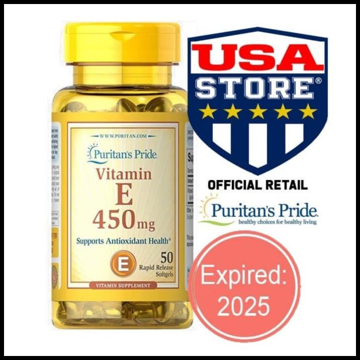 Jual Puritan Vitamin E 1000 Iu 50 Softgels 450 Mg Puritan'S Pride