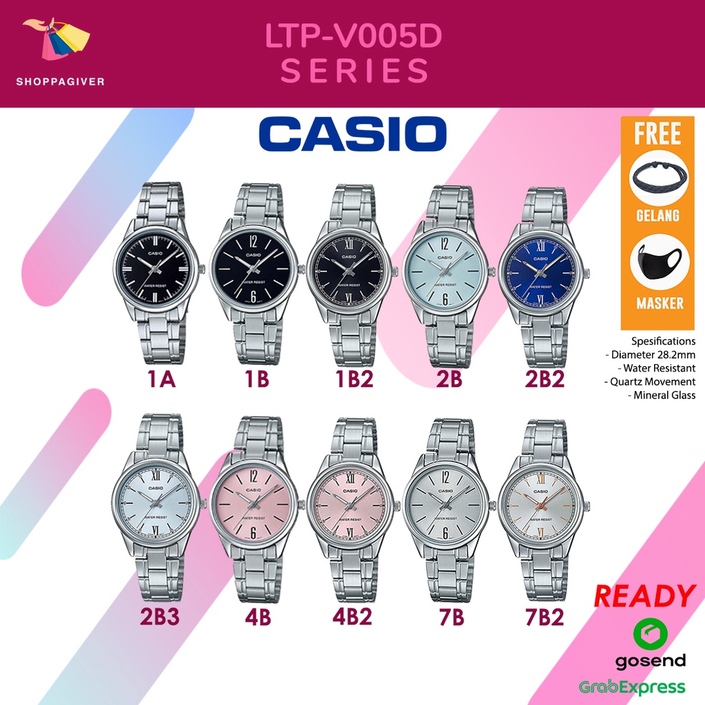 Jual CASIO ANALOG ORIGINAL LTP-V005D SERIES LTP-V005D-1A/2B3/4B/4B2/7A ...