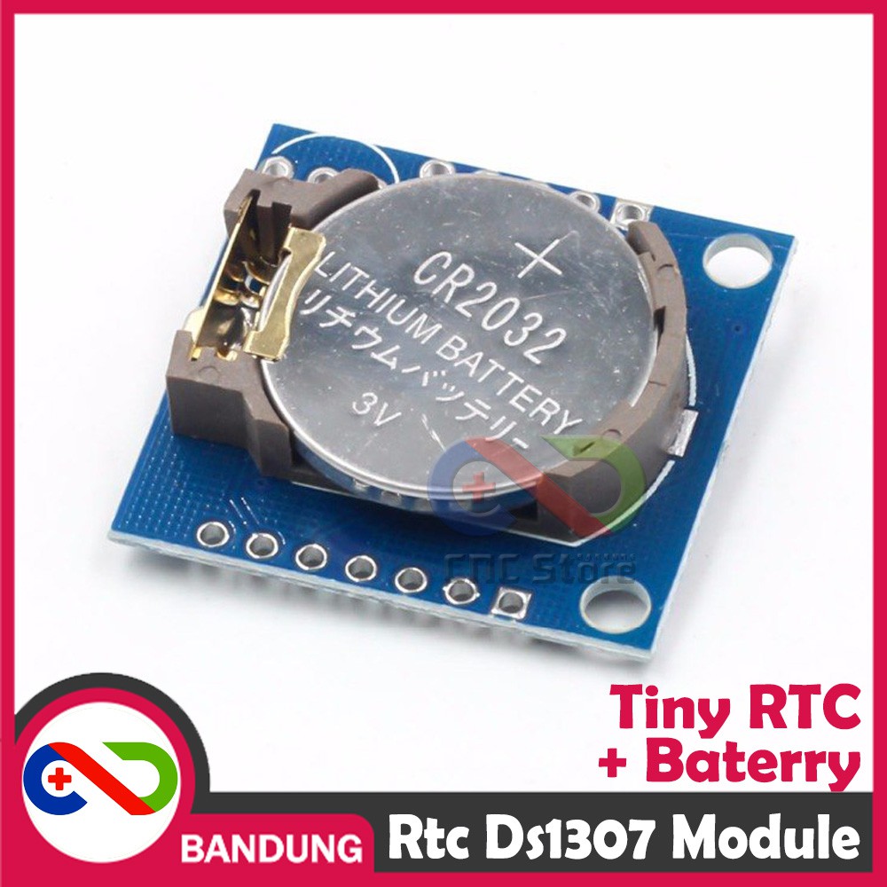 Jual RTC DS1307 REAL TIME CLOCK I2C ARDUINO UNO MEGA + BATTERY MODULE ...