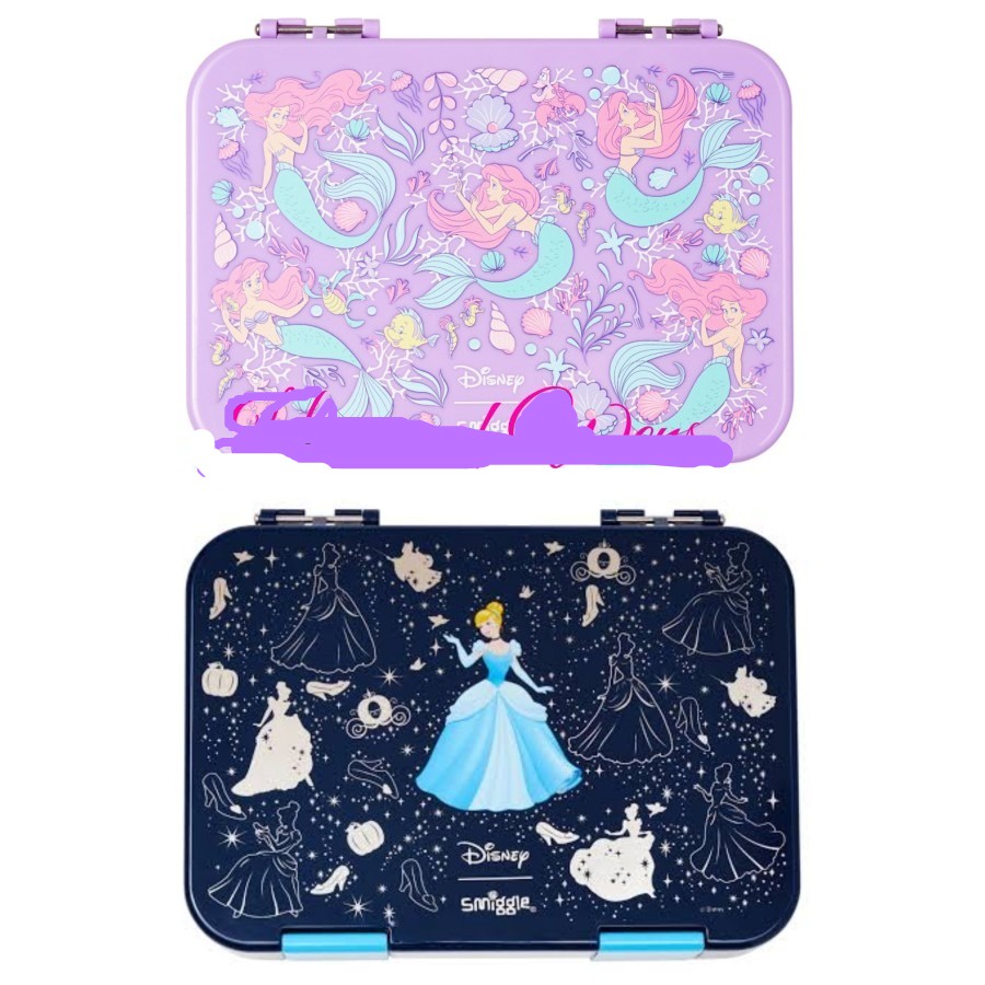 Jual SMIGGLE DISNEY PRINCESS MEDIUM BENTO LUNCHBOX ORIGINAL KOTAK