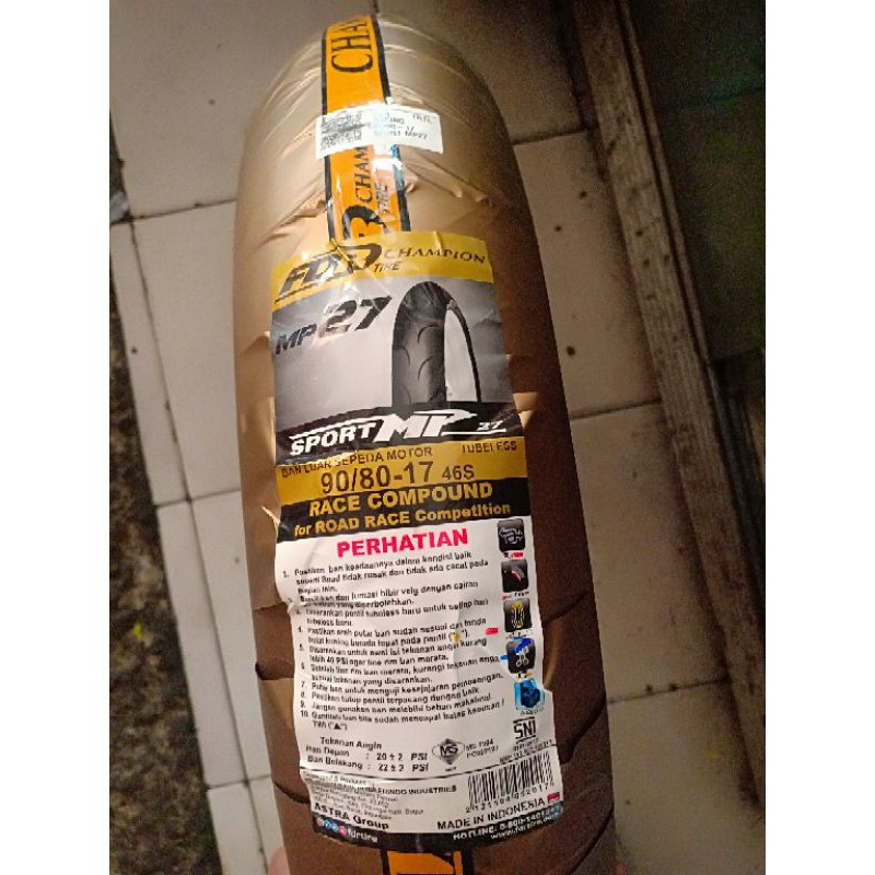 Jual ban fdr MP 27 ring 17 ukuran 90-80-17 soft compound | Shopee Indonesia