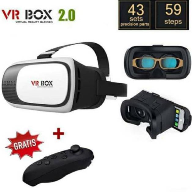 Jual Cod Vr Box Remot Vr Gear Bluetooth Gamepad ( Virtual Reality ...