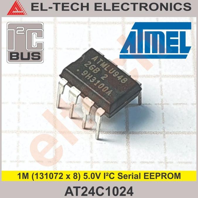 Jual AT24C1024 AT 24C1024 1M (131072 x 8) 5.0V I²C Serial EEPROMelt3ch ...