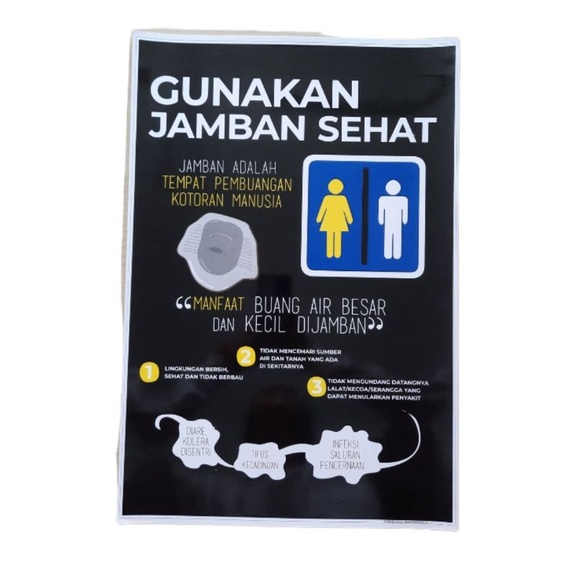 Jual Poster Kesehatan Poster Phbs Poster Gunakan Jamban Sehat Kode 79 Shopee Indonesia 3596