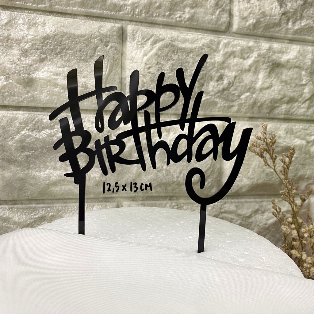 Jual BIRTHDAY TOPER ANEKA MODEL TOPPER HAPPY BIRTHDAY AESTHETIC MODEL ...