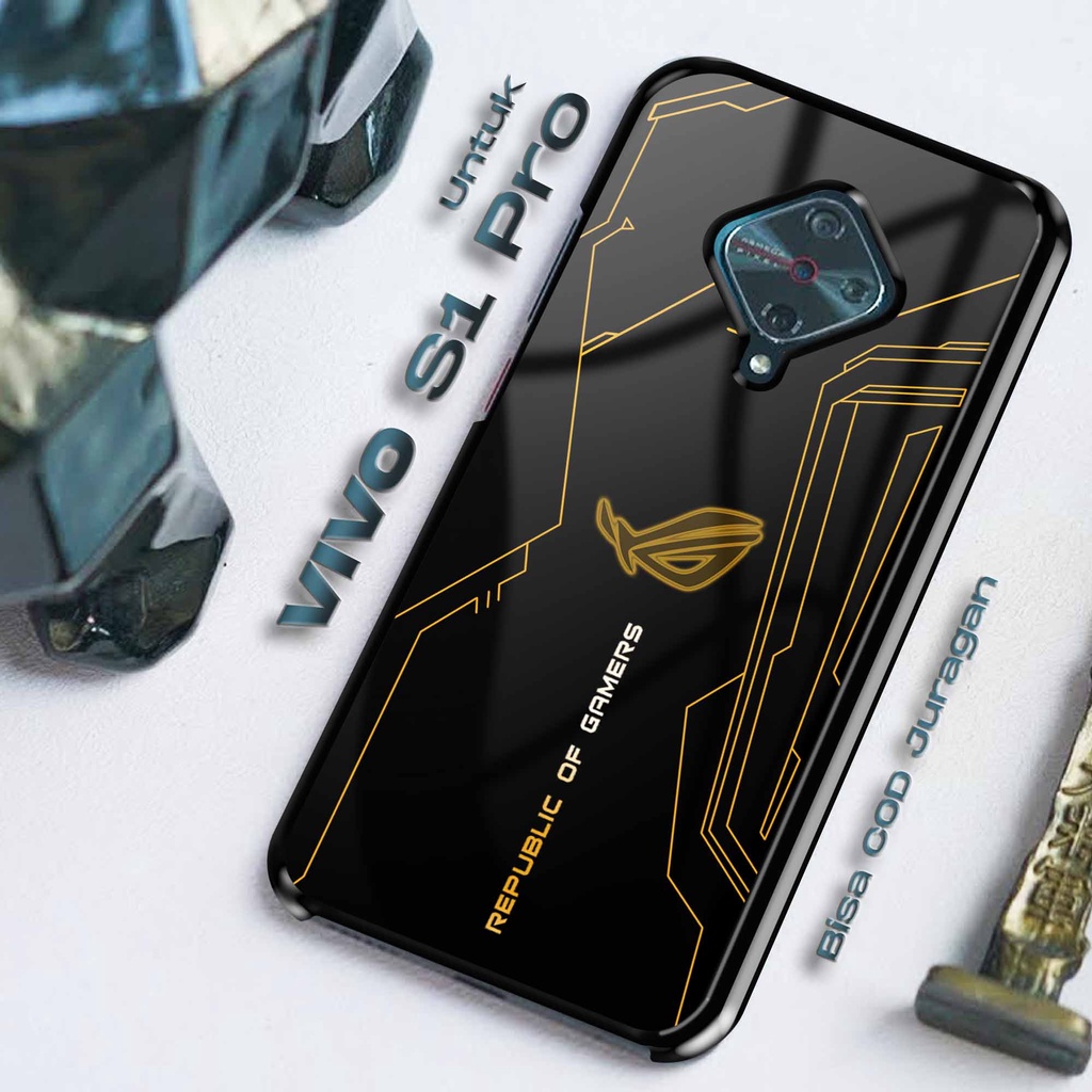 Case VIVO S1 Pro Casing VIVO S1 Pro ROG Silikon VIVO S1 Pro Case Hp  Case Mewah Cassing Hp Softcase Glass Kaca Softcase Hp Kesing Hp 