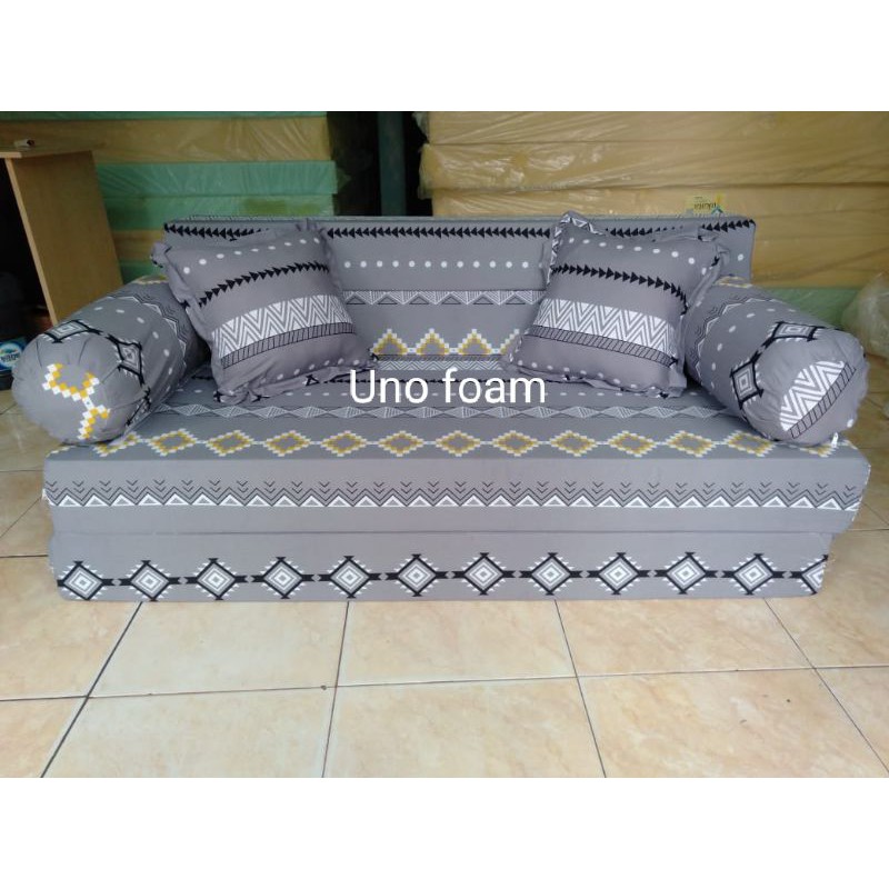 Jual sofabed inoac 200x145x15 ( real pic sofabed inoac sofa bed inoac ...