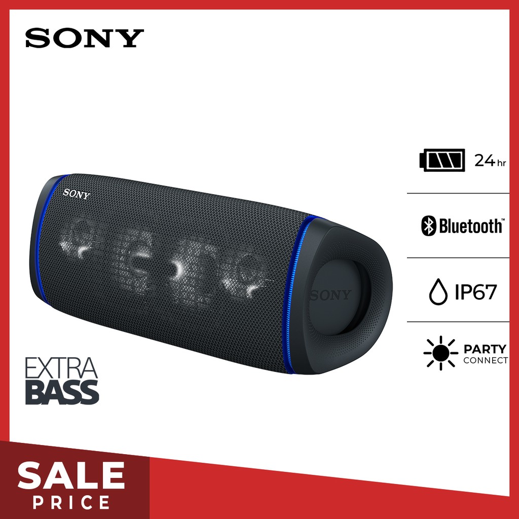 Speaker Sony SRS-XB43 Speaker Bluetooth Extra Super Bass Battery Up to 24h  Black Portable Wireless