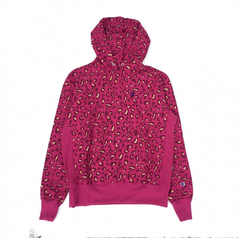 Champion UO Exclusive Reverse Weave Hoodie Sweatshirt Motif Leopard