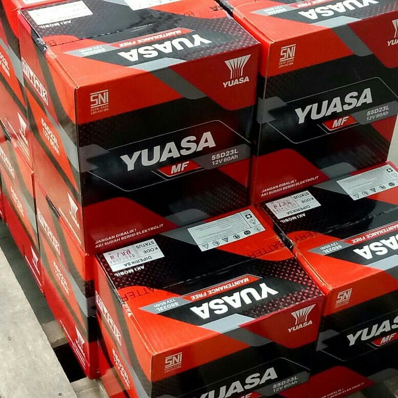Jual aki 55d23l yuasa mf kering 12v 60ah | Shopee Indonesia
