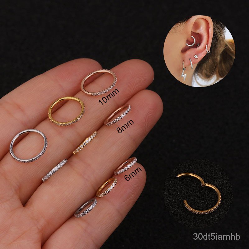 Jual 16g Stainless Steel Real Septum Rings Pierced Piercing Septo Nose