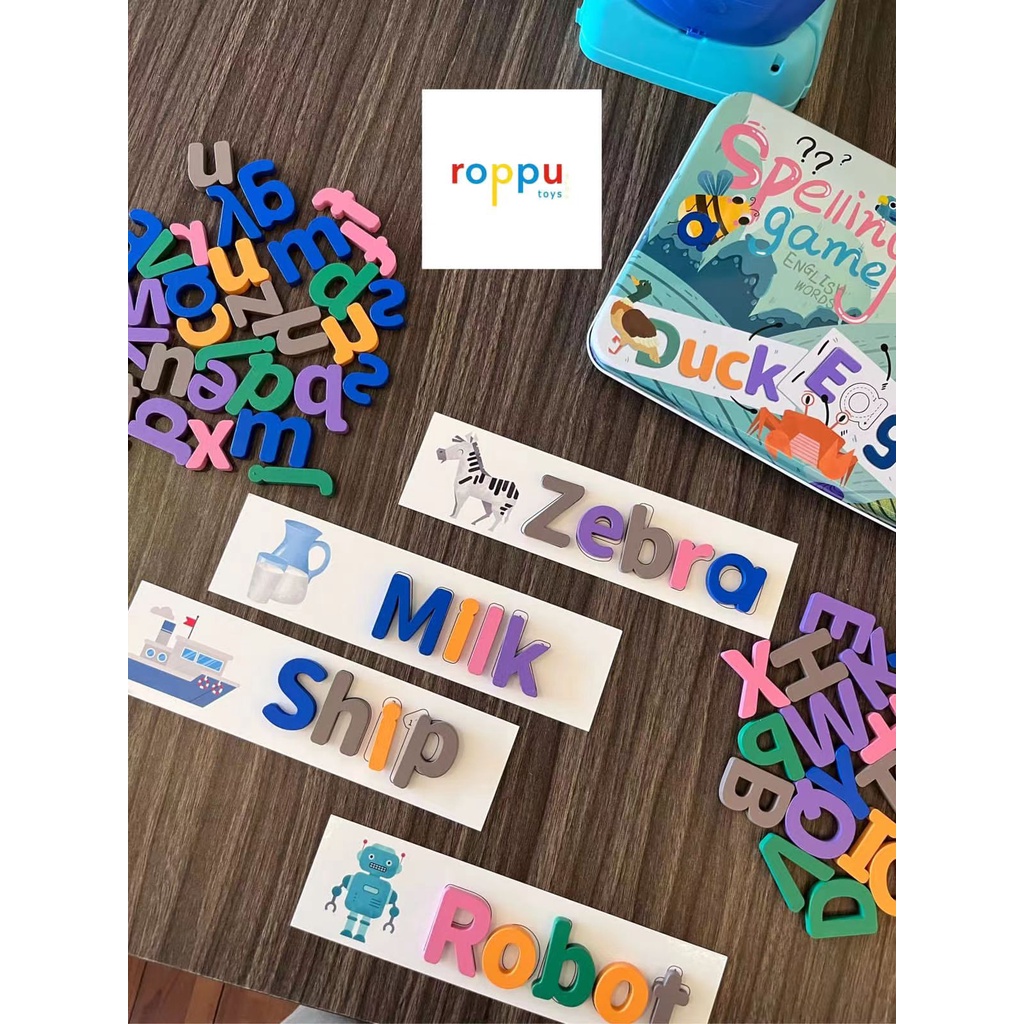Jual Roppu Spelling Game Tin Box/ Mainan Mengeja Huruf dan Kata Anak ...