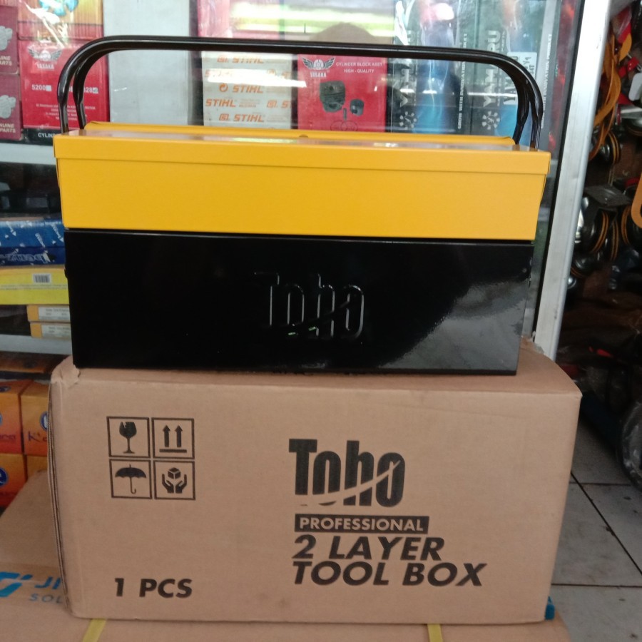 Jual Toho Tools Box 2 Layer/Tempat peralatan Handtools Toho | Shopee ...