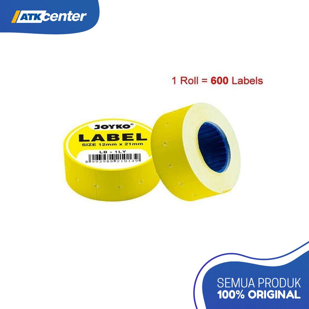 Jual Label Harga / Roll Label Joyko LB-1LY (1 Baris Warna Kuning ...