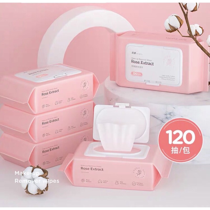 Skin Pretty Make-up Remover Wipes Rose Extract 120pcs