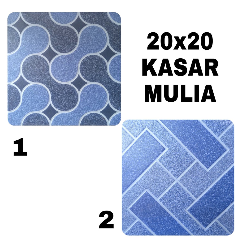 Jual Keramik Lantai Kamar Mandi 20x20 Kasar Biru Mulia Shopee Indonesia