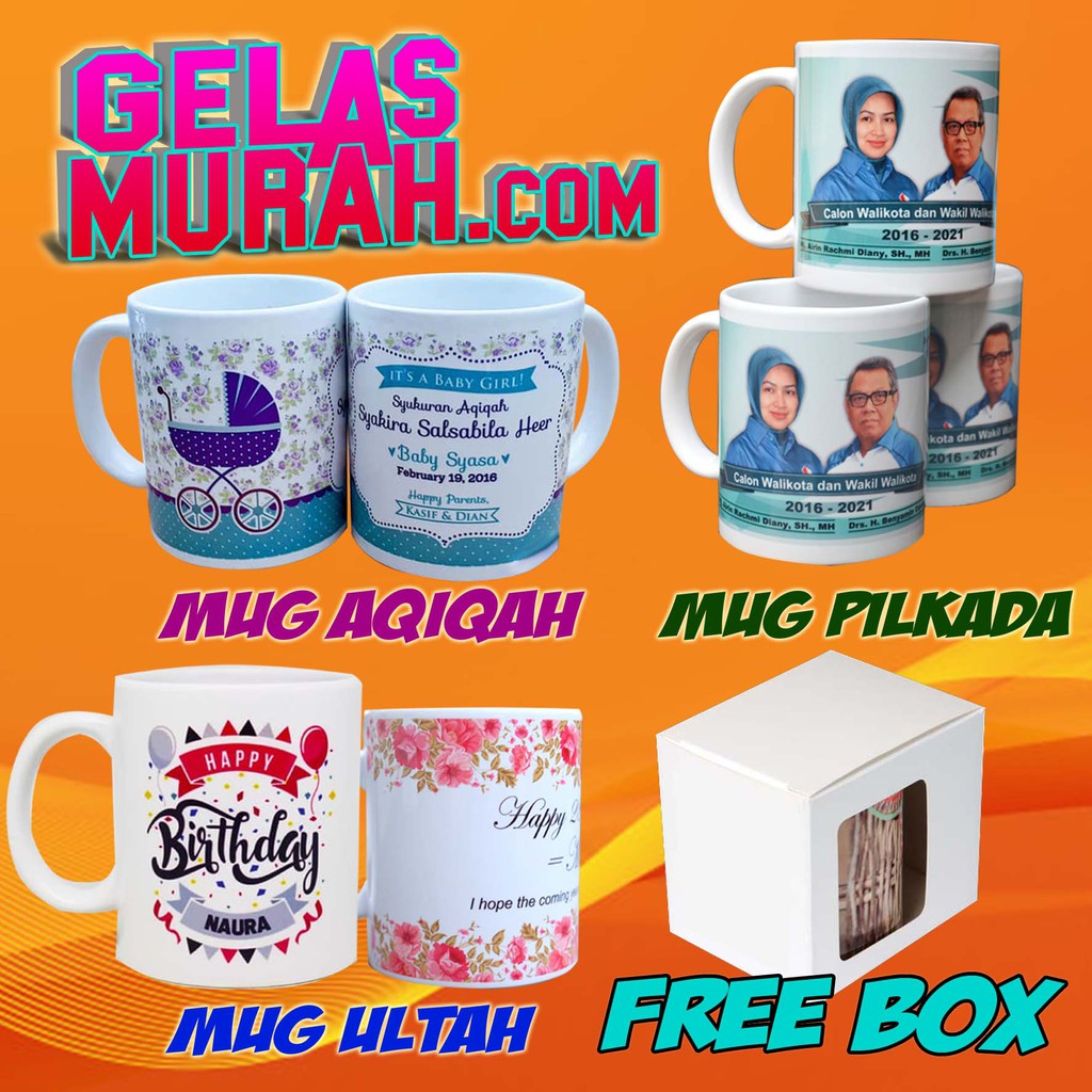 Jual ιιMEGA DISKON∞ MUG CUSTOM + /Souvenir Mug Custom Birthday, Kado