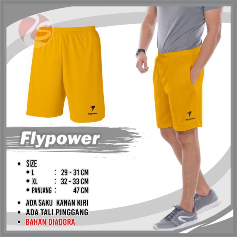 Jual Celana kuning saku kanan kiri celana badminton kuning mens short ...