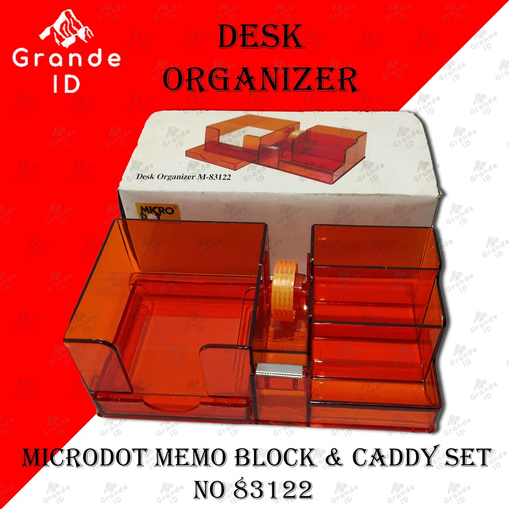 Jual DESK ORGANIZER TEMPAT PENSIL MICRODOT 83122 MEMO BLOCK CADDY SET ...
