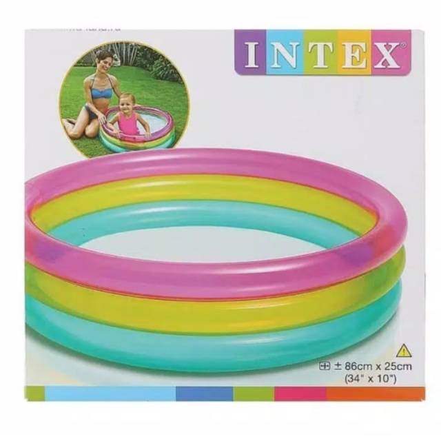 Jual Kolam 86cm 57104 Intex Rainbow PooL Bawah Polos. | Shopee Indonesia