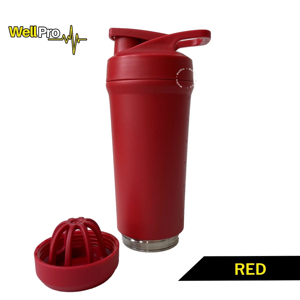 Jual Botol Shaker Stainless Gym Botol Minum Gym Fitness Olahraga 800 ml ...