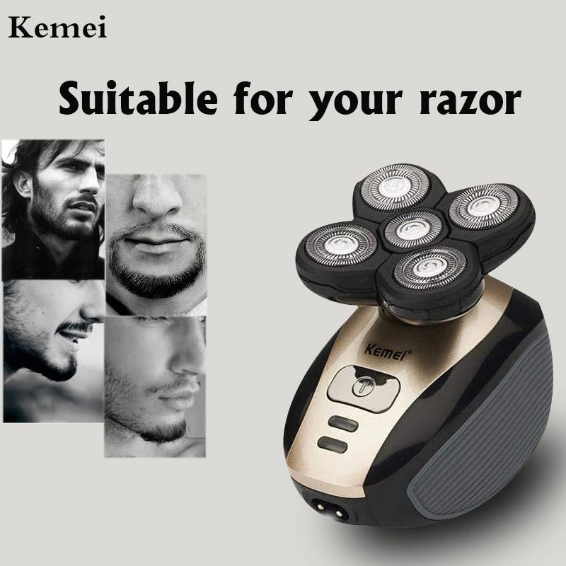 Jual IMPORT Kemei Rechargeable Electric Shaver Five Floating Heads ...