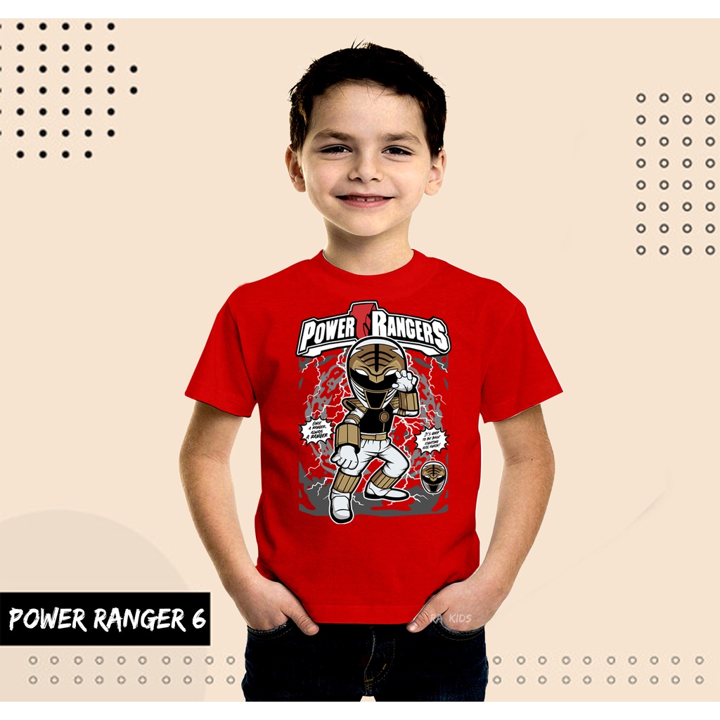 Jual BAJU KAOS ANAK POWER RANGER / BISA REQUEST PAKAI NAMA ANK | Shopee ...