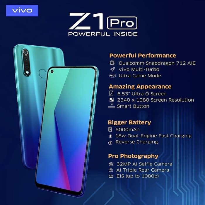 Jual VIVO Z1 PRO 6/128 Ram 6 Rom 128GB Garansi Resmi Shopee Indonesia