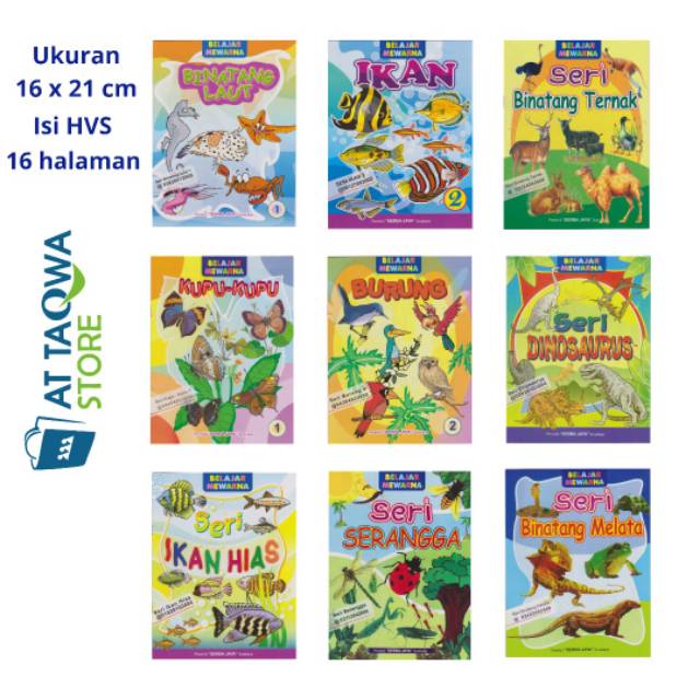 Jual Buku Anak - Belajar Mewarnai Untuk PAUD Dan TK - Seri Binatang ...