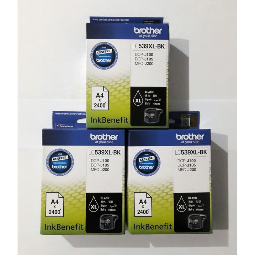 Jual Brother Original Ink Cartridge LC539XL LC 539 XL Black J100 J105 ...