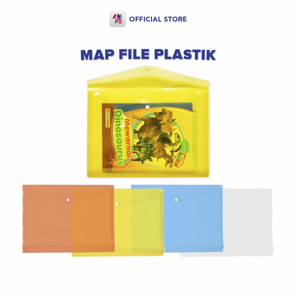 Jual Map File Plastik Berwarna Map Kancing Ukuran Folio Shopee