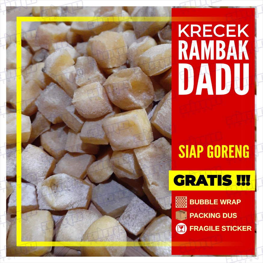 Jual Kerupuk Rambak Kulit Sapi Krecek Dadu Dorokdok Mentah Krupuk