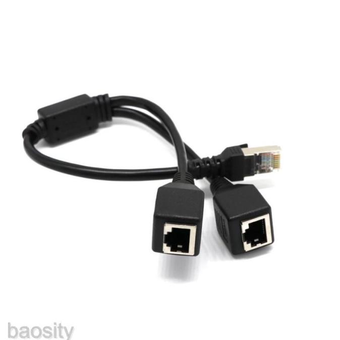 Jual Adapter Splitter Kabel Ethernet Lan Rj45 1 Ke 2 Cabang Ganda ...