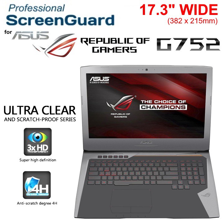 Jual Screen Protector ASUS ROG G752 17in WIDE - iBrave PREMIUM CLEAR SP ...