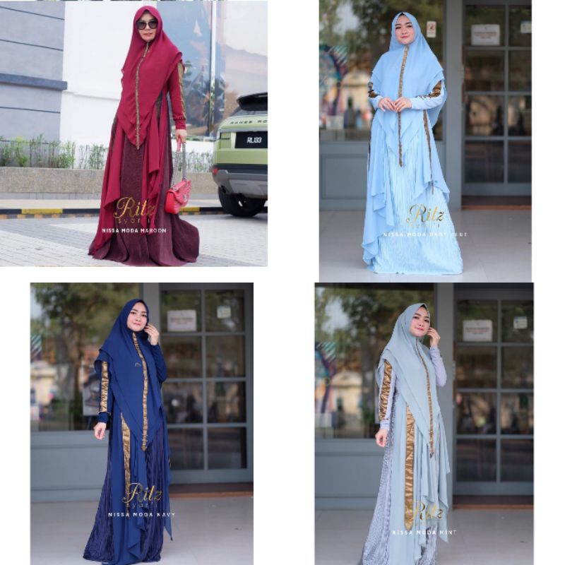 Jual Nisa miu by ritz Gamis Hijab Syari Baju Muslim Wanita | Shopee ...