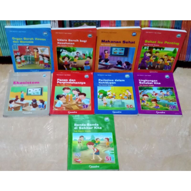 Jual Teks Tematik Terpadu 5A B C D E F G H I Kelas 5 SD/MI K13 QUADRA ...