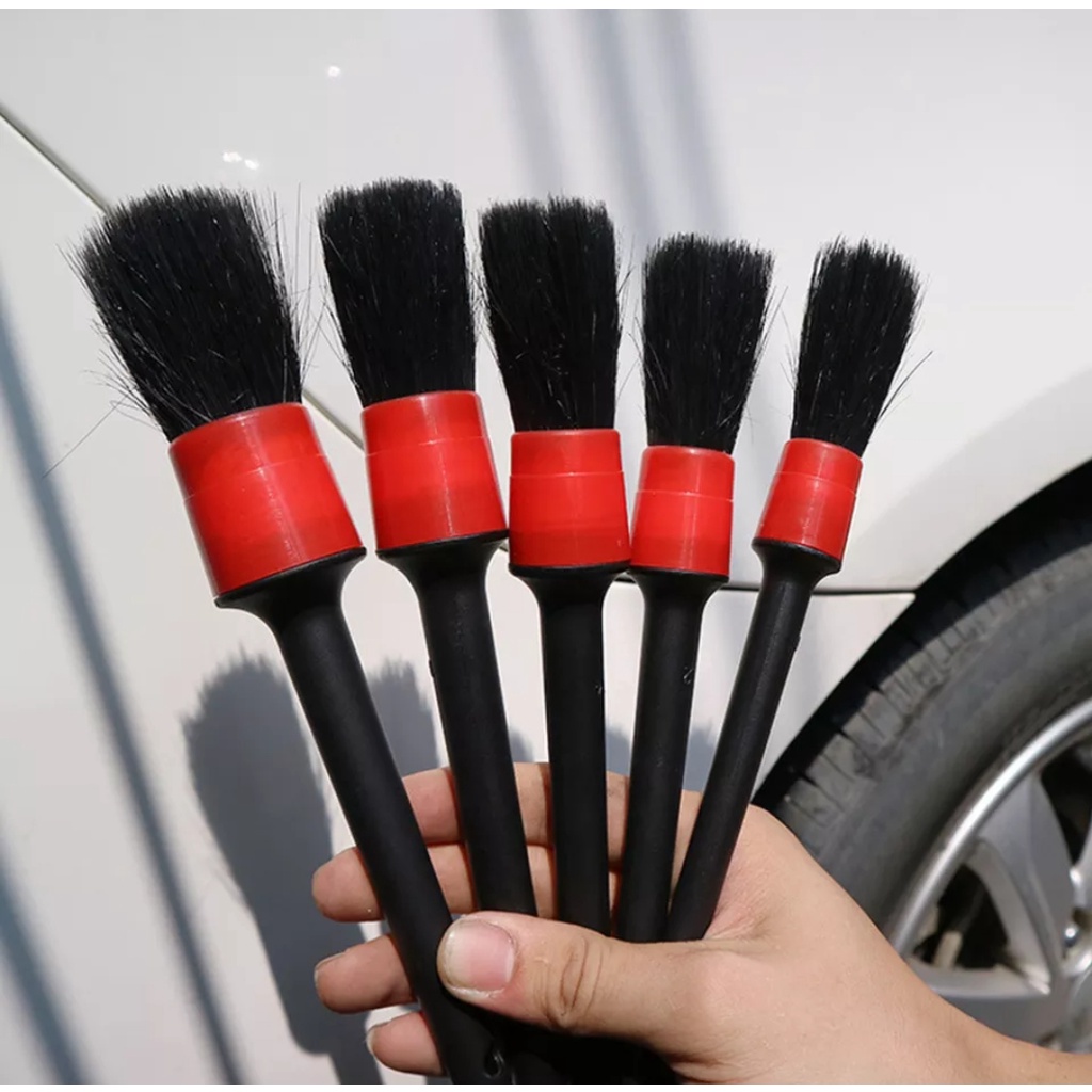 Jual Brush Detailing Kuas Hitam 1 Set 5 Ukuran Poles Pembersih Mobil