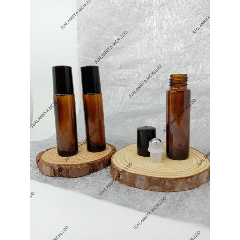 Jual Botol Roller Coklat Amber 10ml Tebal Rollon Roll On Kaca Amber Essential Oil Botol Kosong 9661