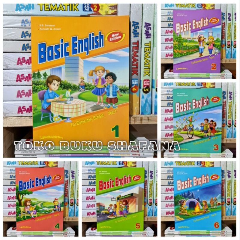 Jual ORIGINAL!!! Buku BASIC ENGLISH NEW EDITION Kelas 1,2,3,4,5,6 SD ...